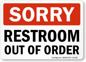 out of order sign